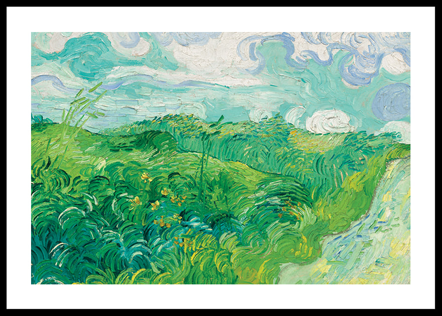 Green Wheat Fields Auvers By Vincent van Gogh-12