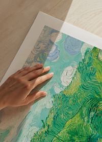 Green Wheat Fields Auvers By Vincent van Gogh-5