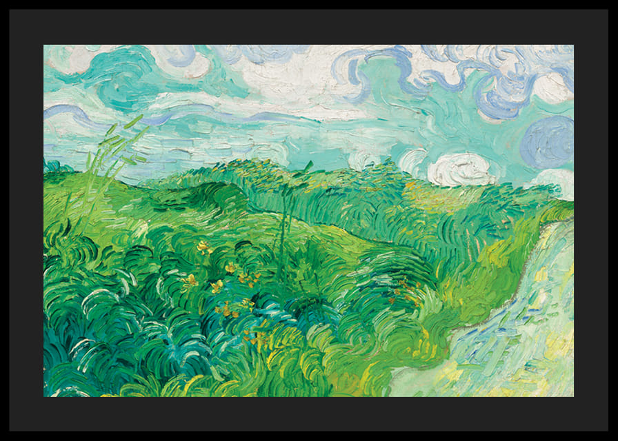 Green Wheat Fields Auvers By Vincent van Gogh-12