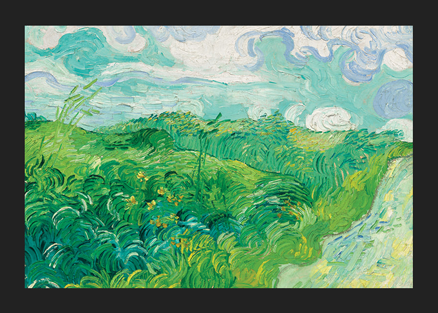 Green Wheat Fields Auvers By Vincent van Gogh-12