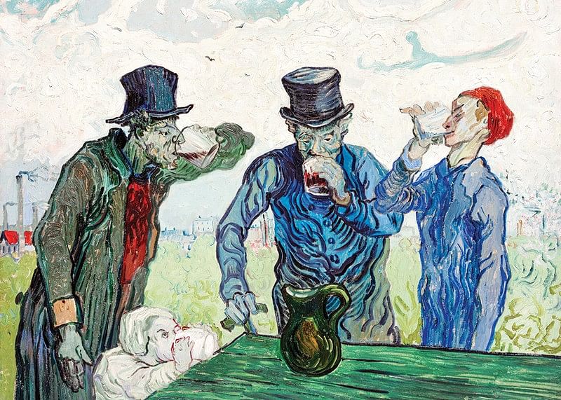 The Drinkers By Vincent van Gogh-12