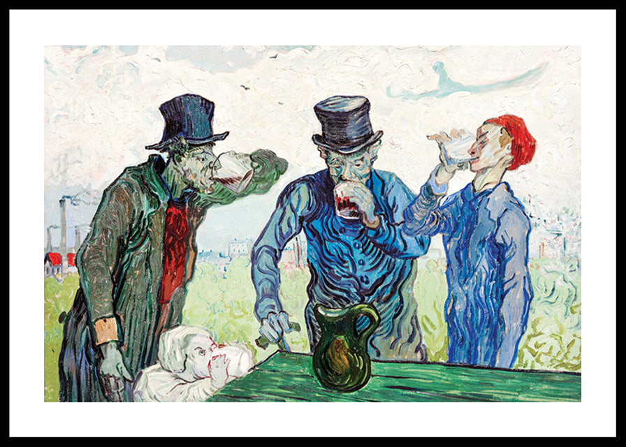 The Drinkers By Vincent van Gogh-12