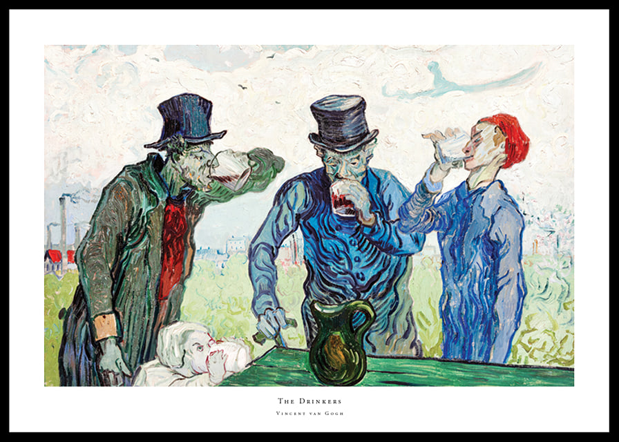The Drinkers By Vincent van Gogh-12