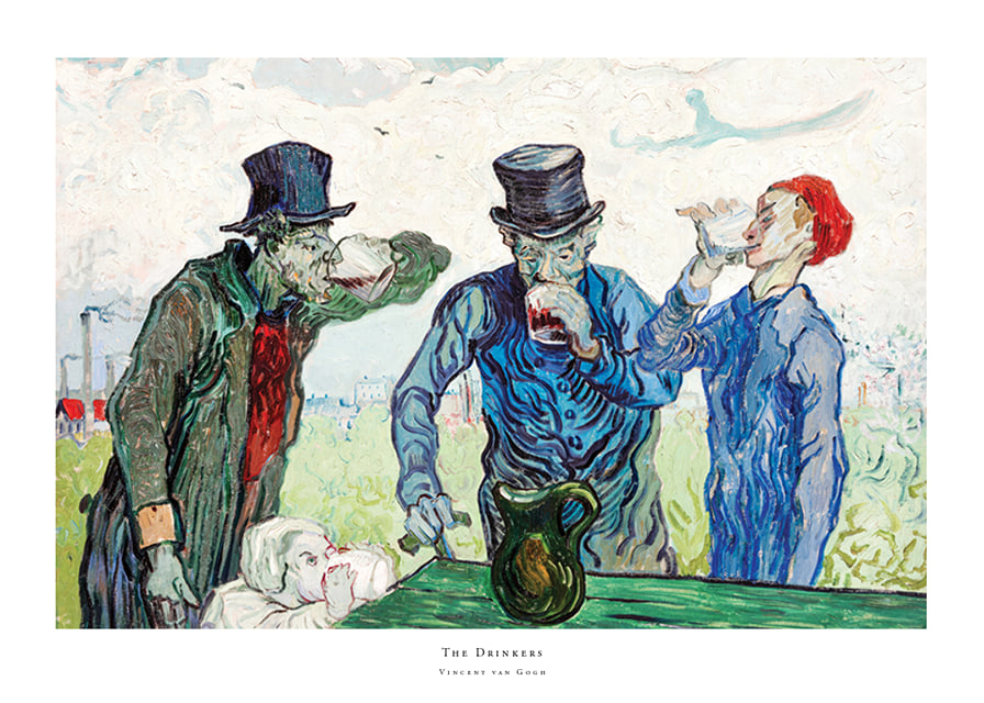 The Drinkers By Vincent van Gogh-12
