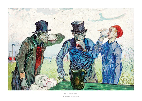 Poster The Drinkers By Vincent van Gogh