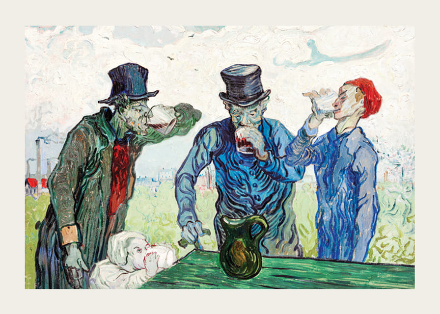 The Drinkers By Vincent van Gogh-12