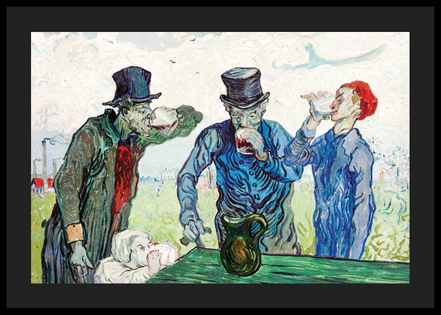 The Drinkers By Vincent van Gogh-12