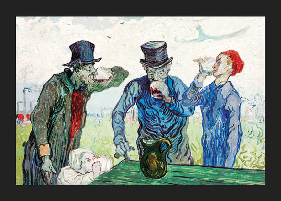 The Drinkers By Vincent van Gogh-12