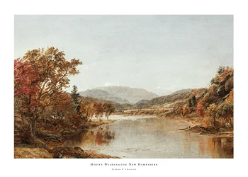 Poster Mount Washington New Hampshire By Jasper F Cropsey