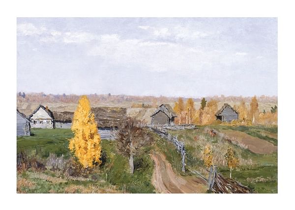 Plagát Golden Autumn By Isaac Levitan