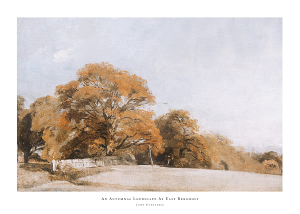 Plakatas An Autumnal Landscape At East Bergholt By John Constable