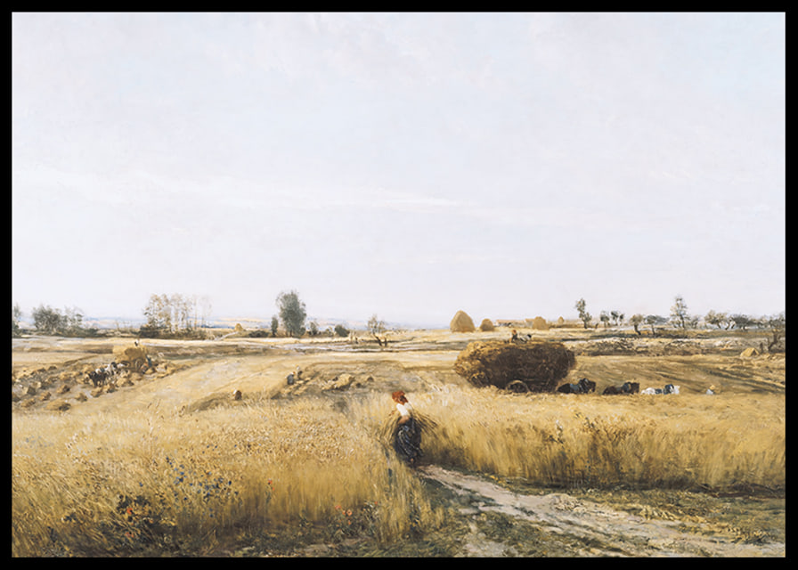 The Harvest By Charles-François Daubigny-12