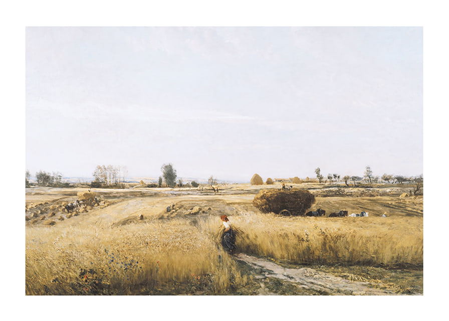 The Harvest By Charles-François Daubigny-12