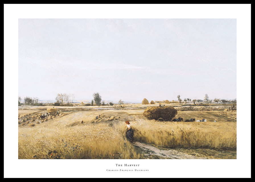 The Harvest By Charles-François Daubigny-12