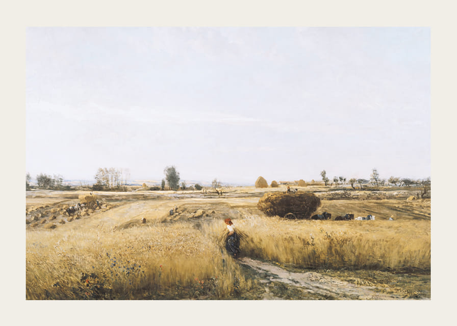 The Harvest By Charles-François Daubigny-12