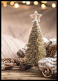 Julgran i miniatyr med stjärntopp och naturmaterial-6