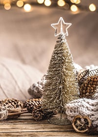 Julgran i miniatyr med stjärntopp och naturmaterial-7