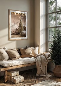 Julgran i miniatyr med stjärntopp och naturmaterial-8