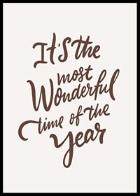 Handwritten brown text with Christmas theme on light background-6