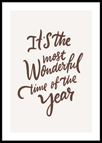 Handwritten brown text with Christmas theme on light background-0