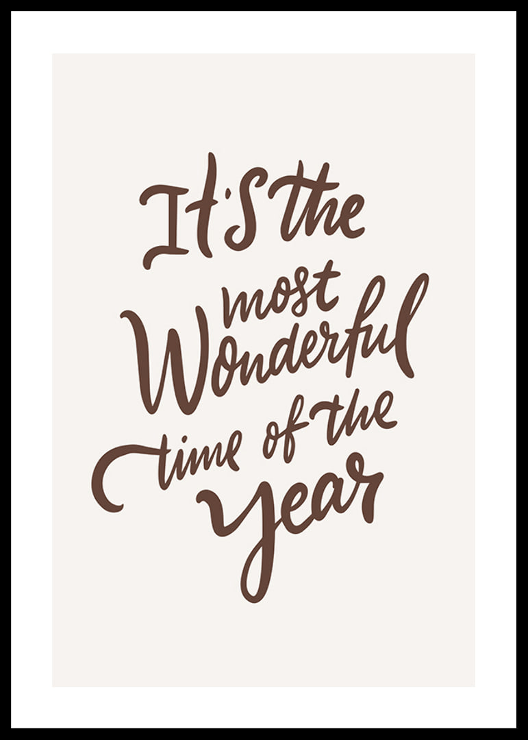 Handwritten brown text with Christmas theme on light background-12