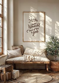 Handwritten brown text with Christmas theme on light background-8
