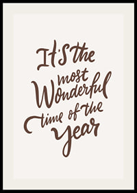 Handwritten brown text with Christmas theme on light background-2