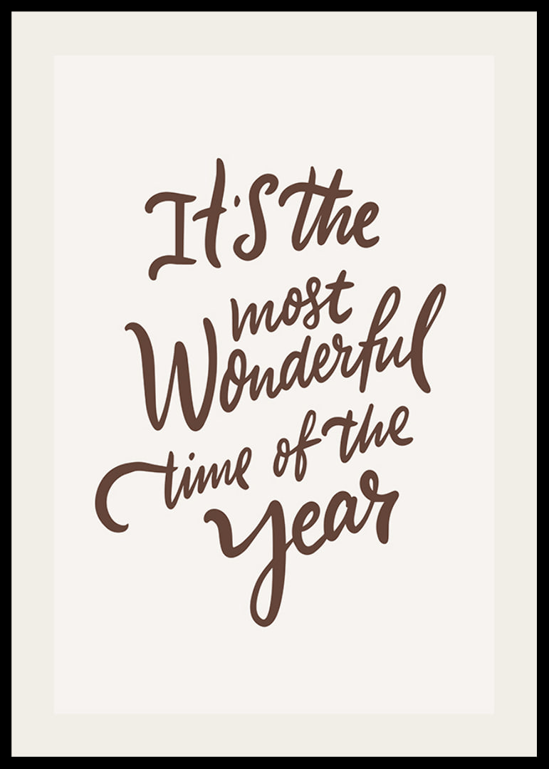Handwritten brown text with Christmas theme on light background-12