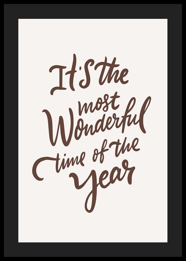 Handwritten brown text with Christmas theme on light background-12