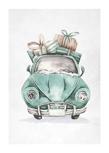 Poster Christmas Beetle Car