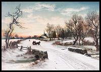 Horse And Carriage In Snow-2