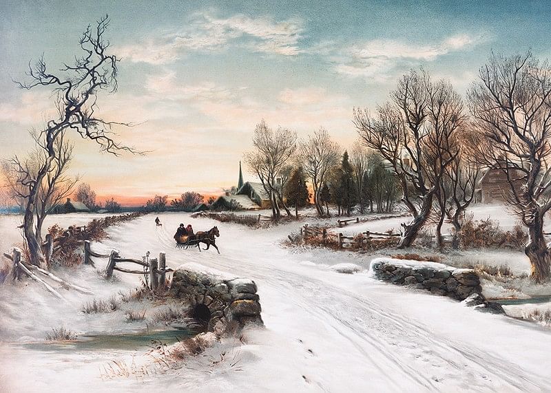 Horse And Carriage In Snow-12