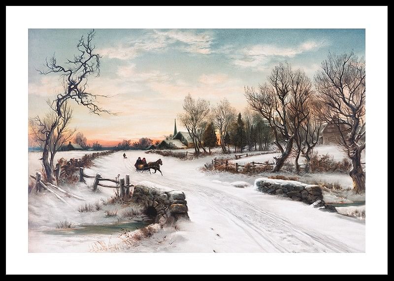 Horse And Carriage In Snow-12
