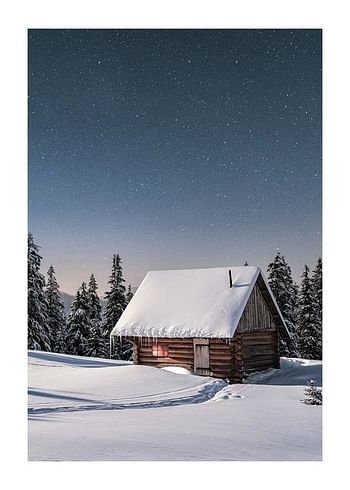 Poster Cabin Under Stars