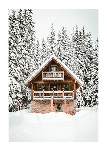 Poster Cabin In Snow No4