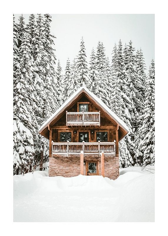Cabin In Snow No4-12