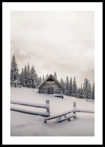 Plakat Cabin In Snow