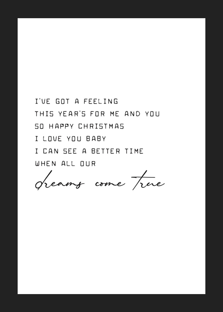 Zwarte tekstcitaat uit Fairytale of New York op witte achtergrond-12