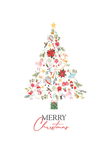 Póster Merry Christmas Tree