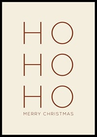 Texto navideño minimalista con Ho Ho Ho en marrón sobre beige-6