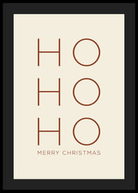 Texte de Noël minimaliste avec Ho Ho Ho en marron sur beige-4