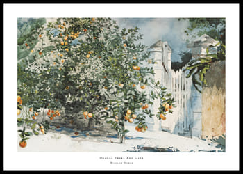 Poster Orange Trees And Gate By Winslow Homer
