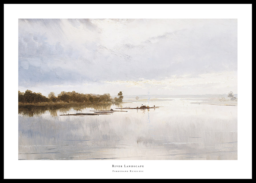 River Landscape By Ferdynand Ruszczyc-12
