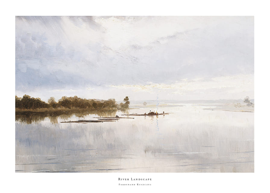 River Landscape By Ferdynand Ruszczyc-12
