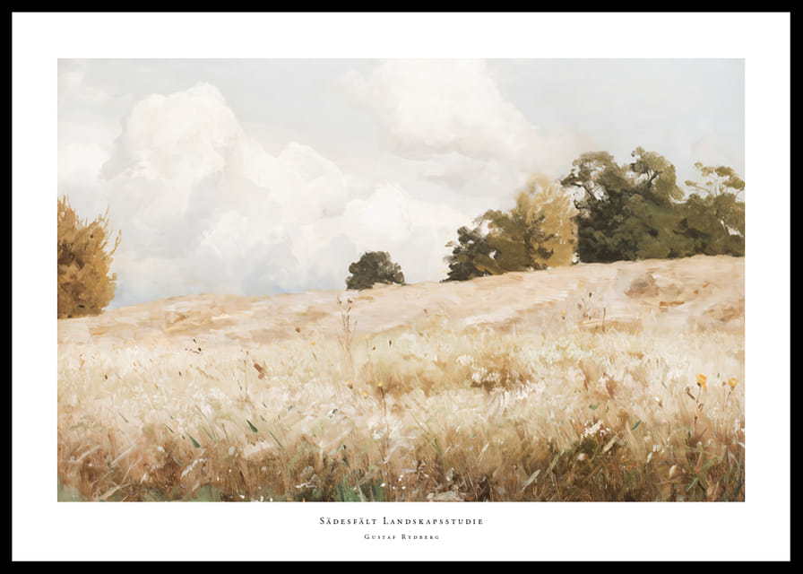 Sädesfält Landskapsstudie By Gustaf Rydberg-12