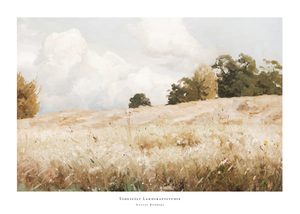 Plakatas Sädesfält Landskapsstudie By Gustaf Rydberg