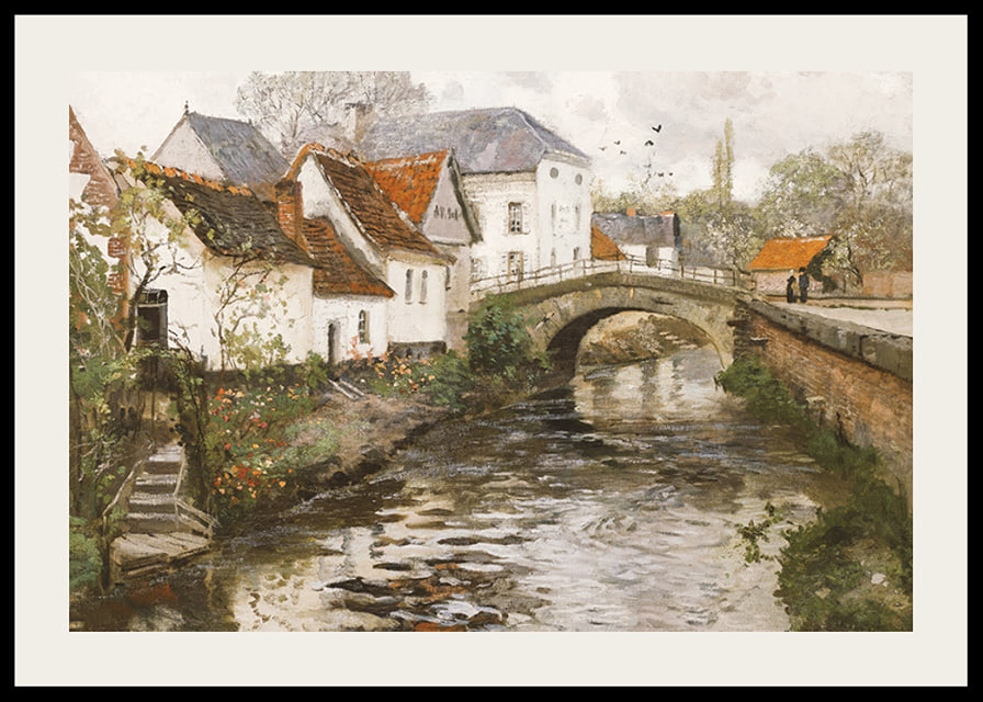Small Town Near La Panne By Frits Thaulow-12