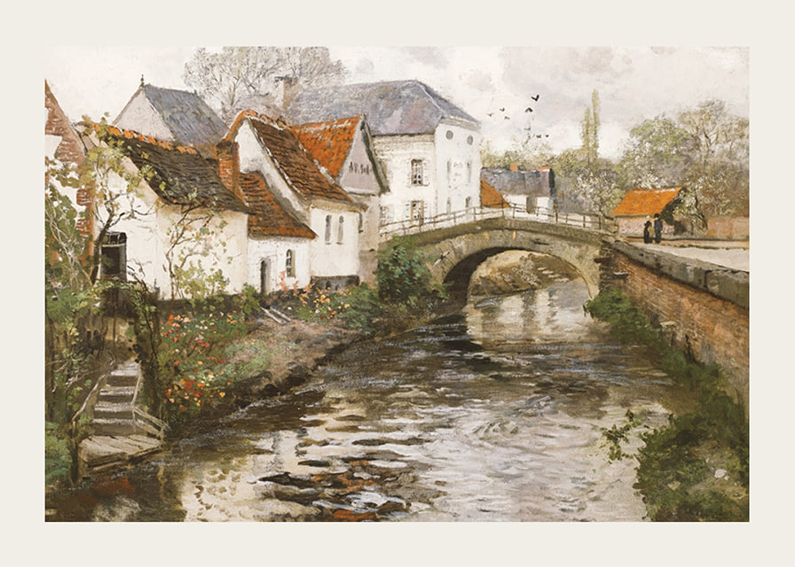 Small Town Near La Panne By Frits Thaulow-12