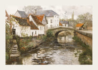 Small Town Near La Panne By Frits Thaulow-5