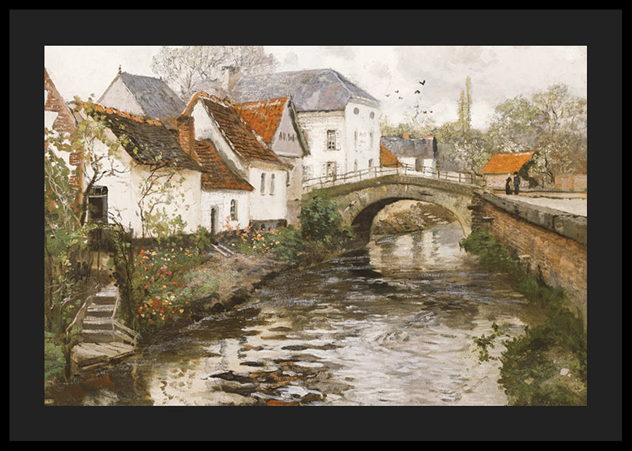 Small Town Near La Panne By Frits Thaulow-12